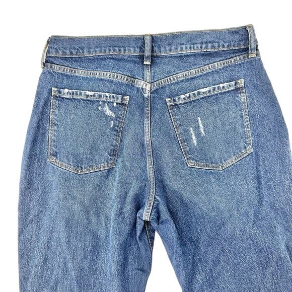 Old Navy high rise slouchy straight distressed jeans women's size 10 - Picture 8 of 11